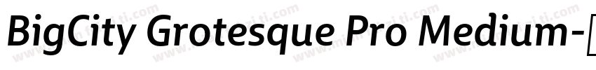 BigCity Grotesque Pro Medium字体转换